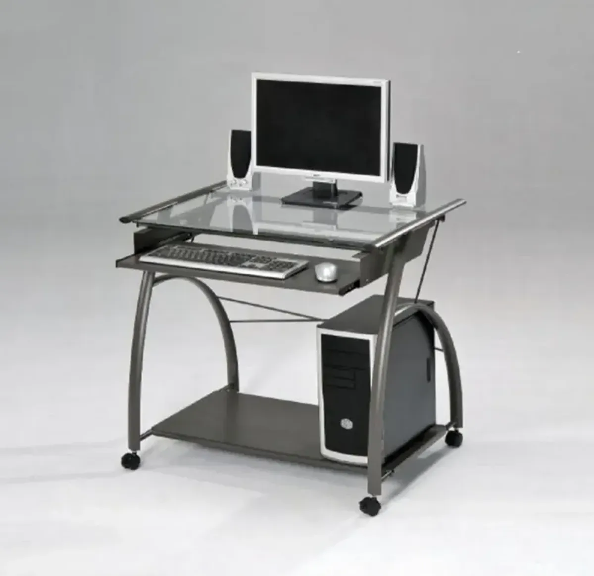 Vincent - Computer Desk - Pewter