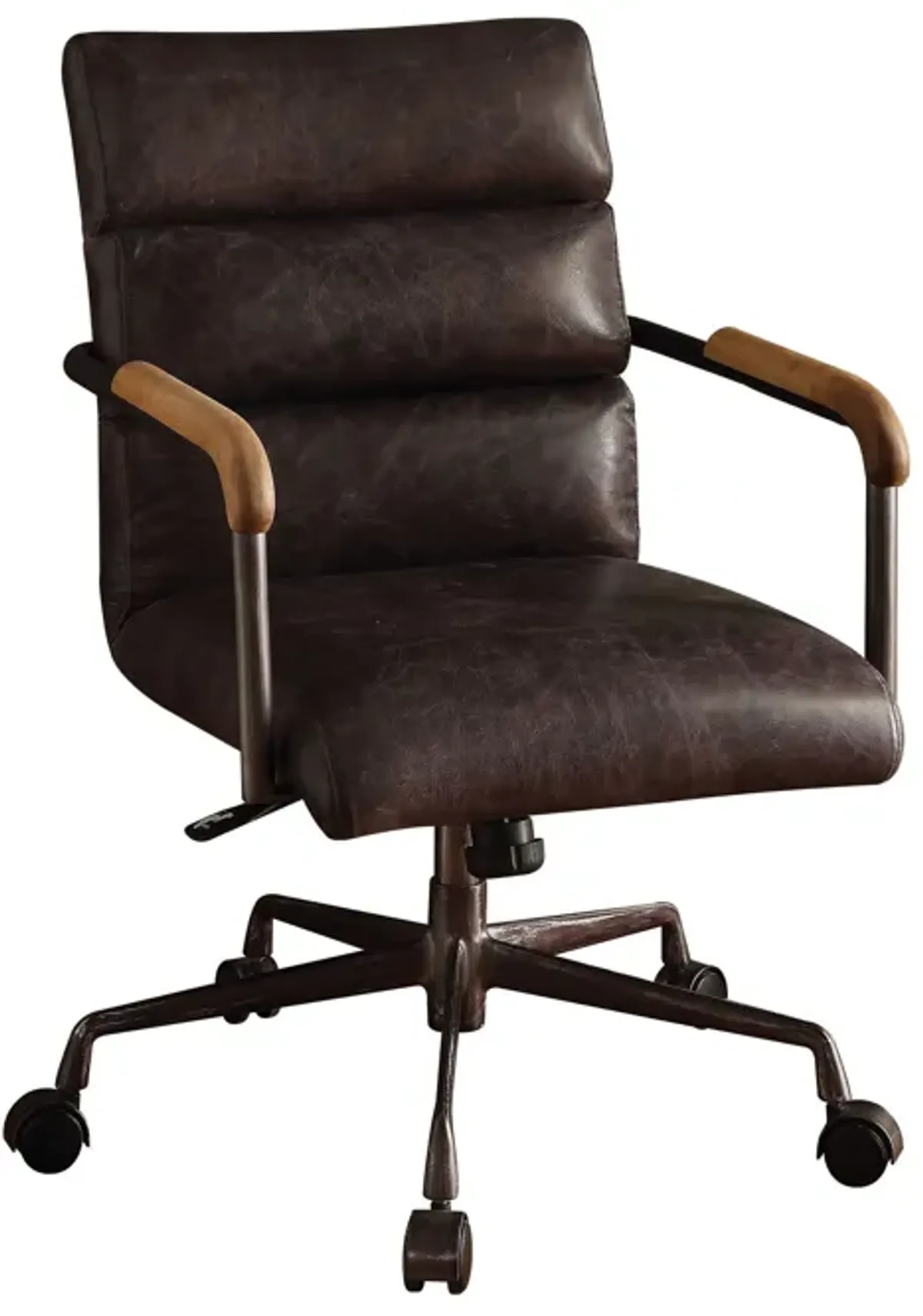 Harith - Antique Top Grain Leather Office Chair - Slate