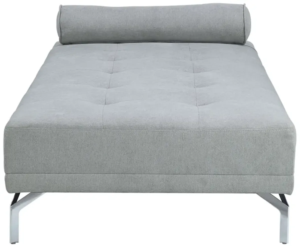 Quenti - Velvet Sofa Bed With Pillow - Gray