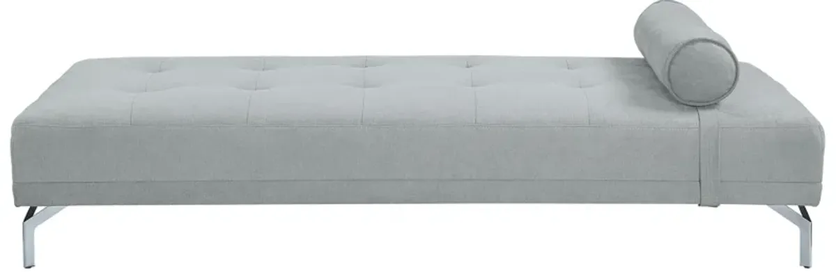 Quenti - Velvet Sofa Bed With Pillow - Gray