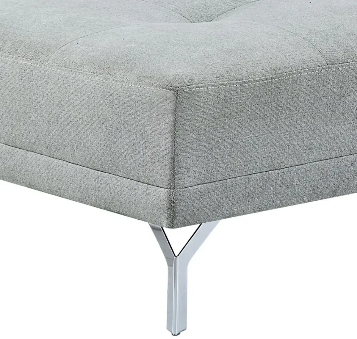 Quenti - Velvet Sofa Bed With Pillow - Gray