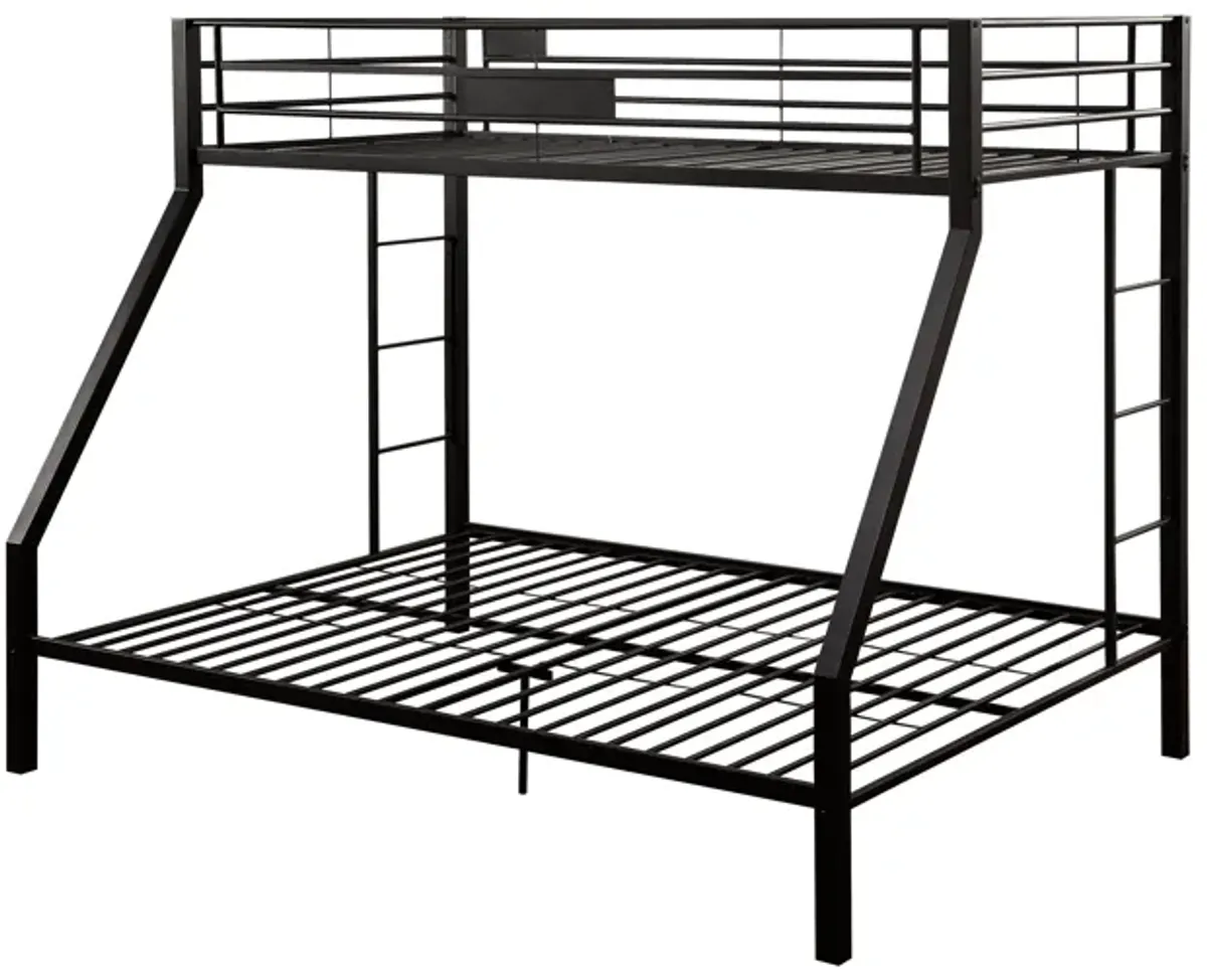 Limbra - Twin Long Queen Bunk Bed - Black