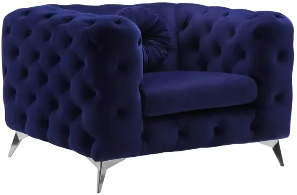 Atronia - Velvet Chair - Blue