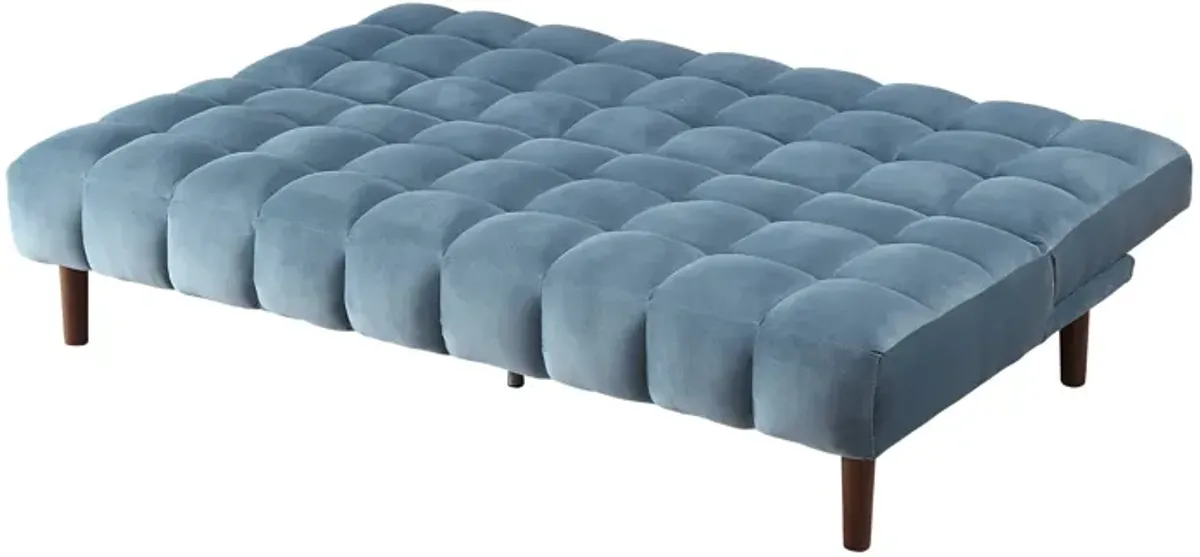 Yolandi - Velvet Adjustable Sofa - Teal Blue