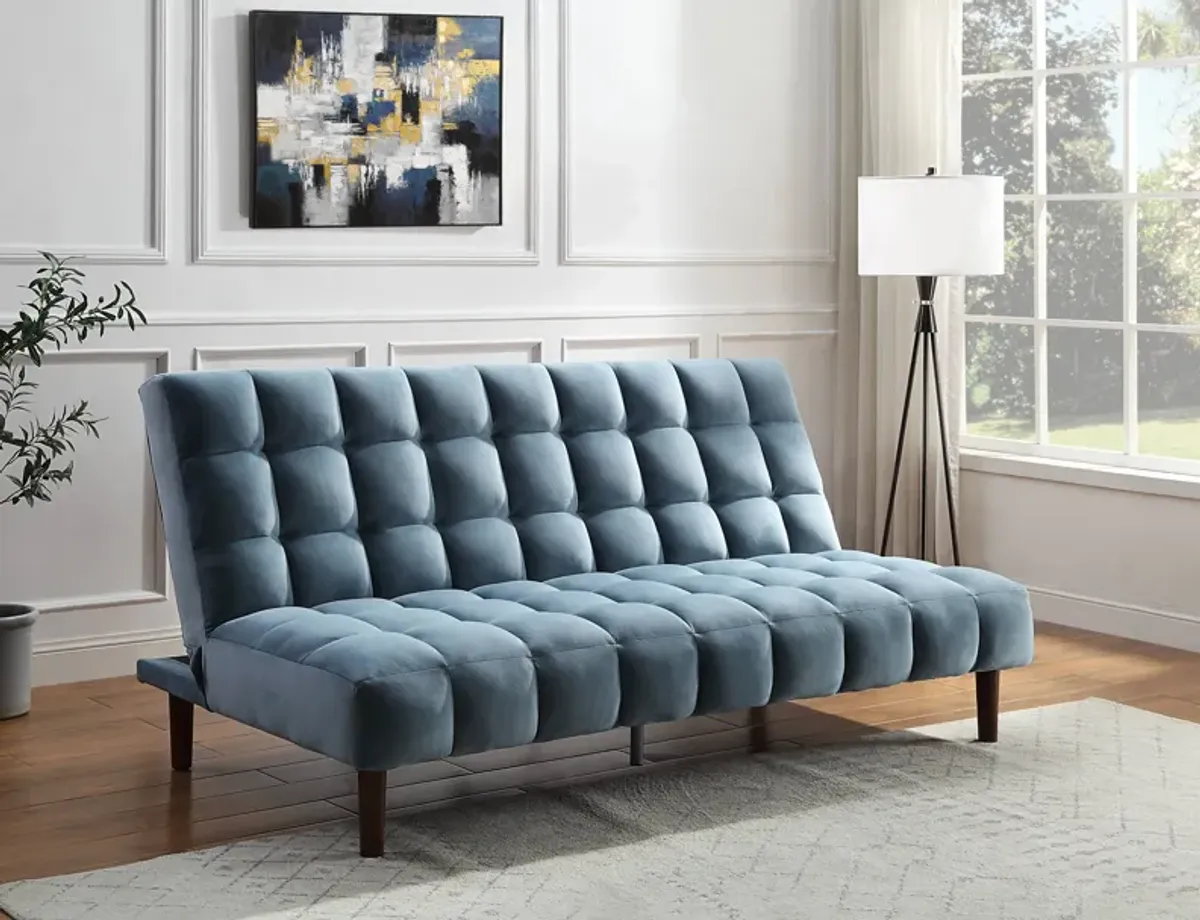 Yolandi - Velvet Adjustable Sofa - Teal Blue