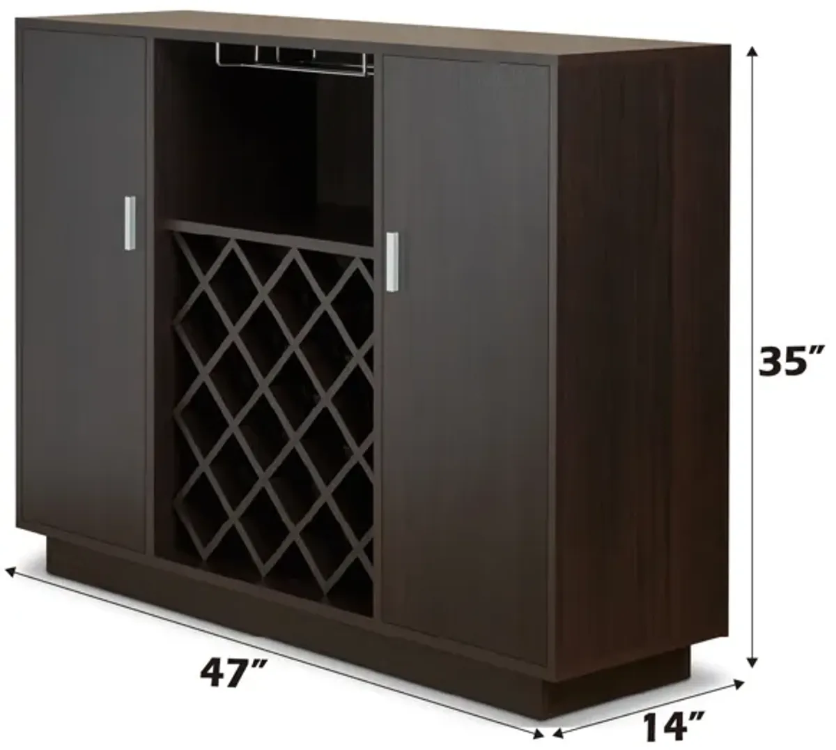 Hazen - Wine Cabinet - Espresso