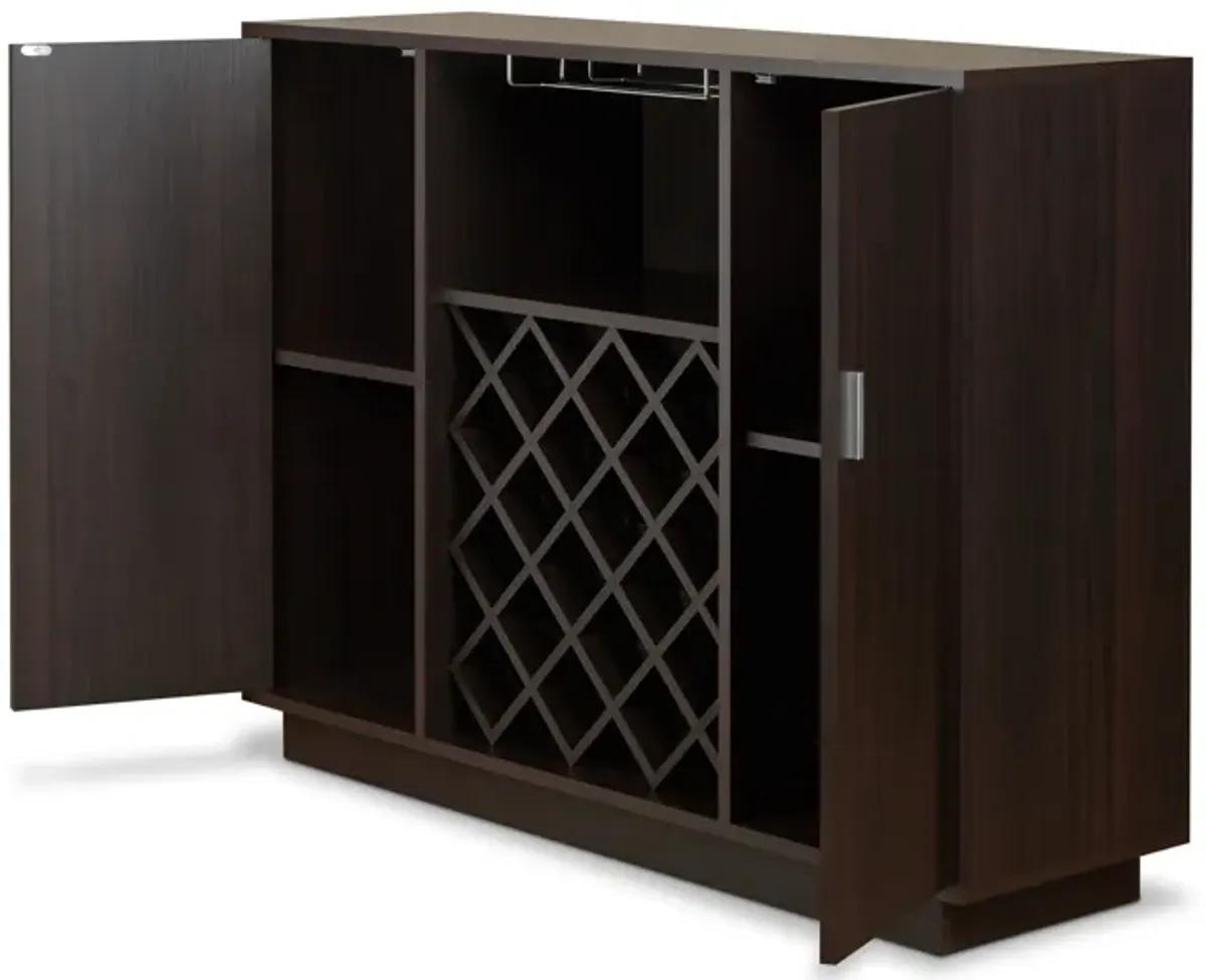 Hazen - Wine Cabinet - Espresso