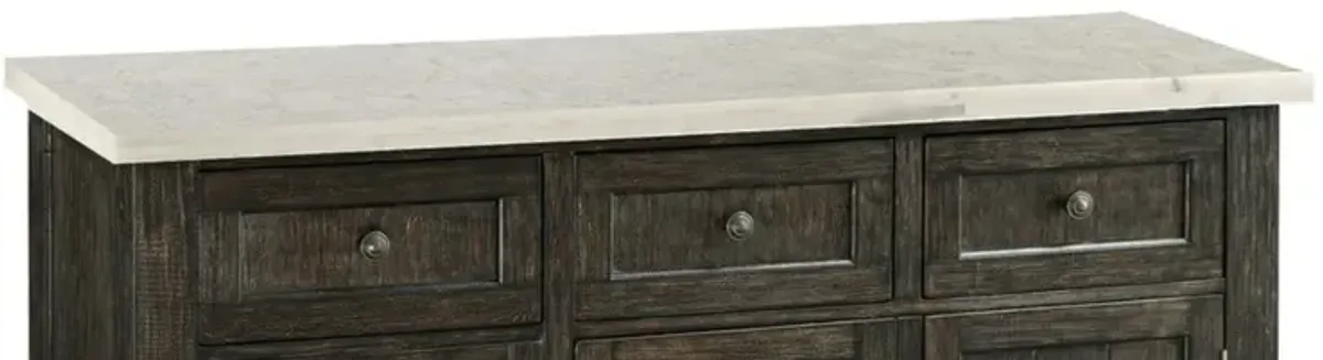 Nolan - Marble Top Salvage Server - Oak