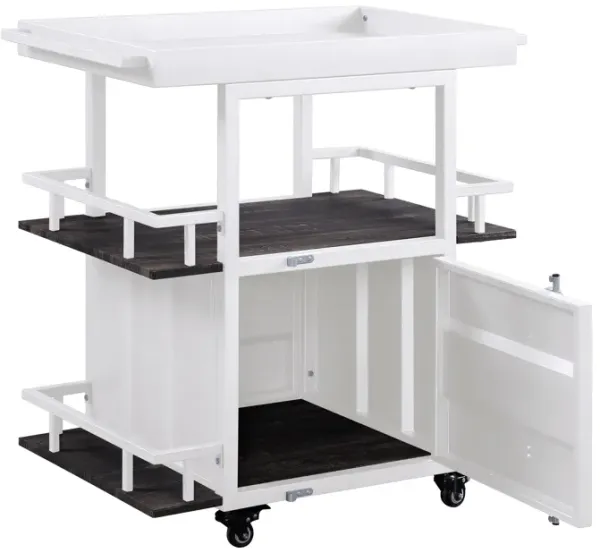 Cargo - Antique Serving Cart - White