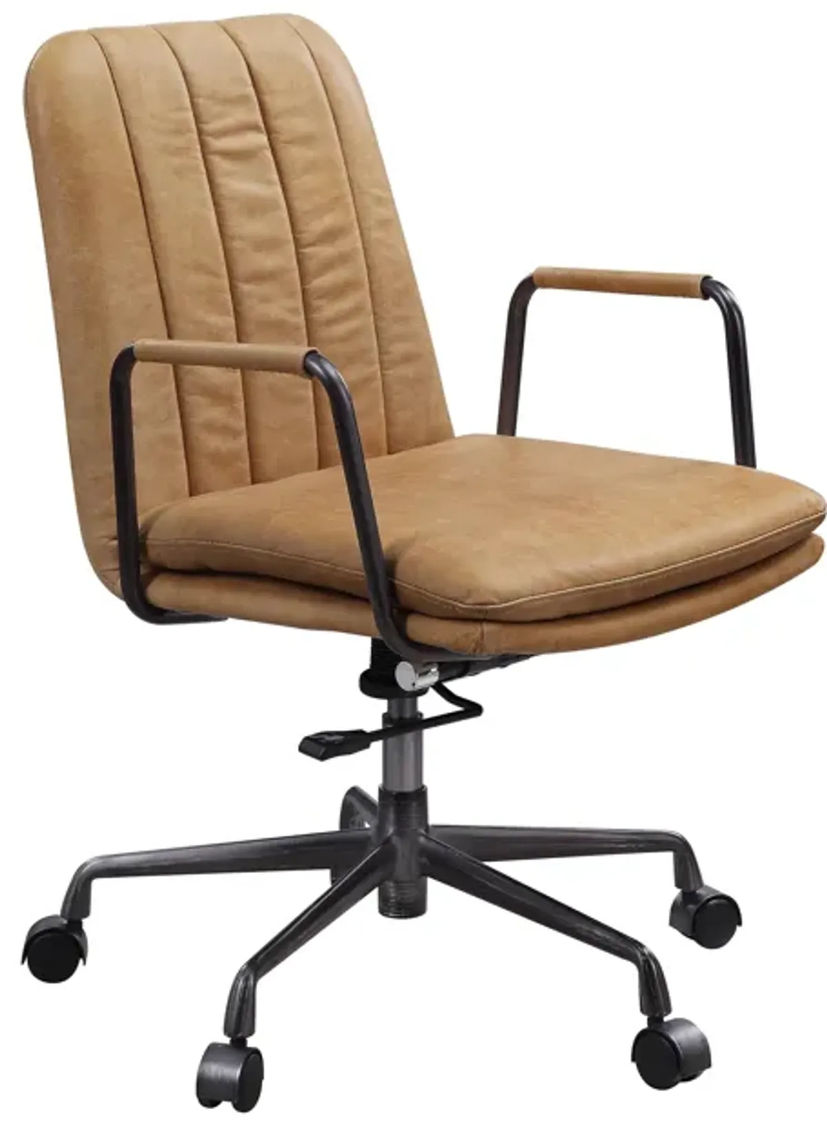 Eclarn - Top Grain Leather Office Chair - Brown