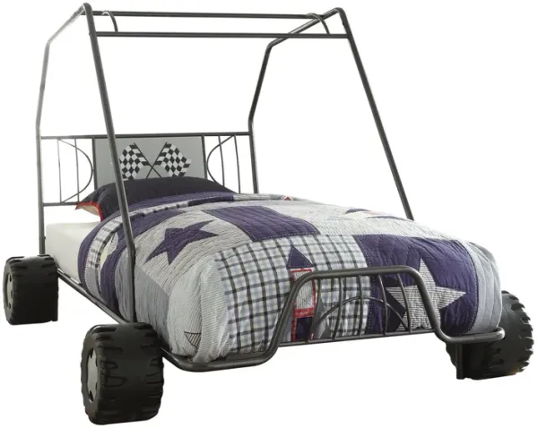 Xander - Twin Go Kart Bed - Gunmetal