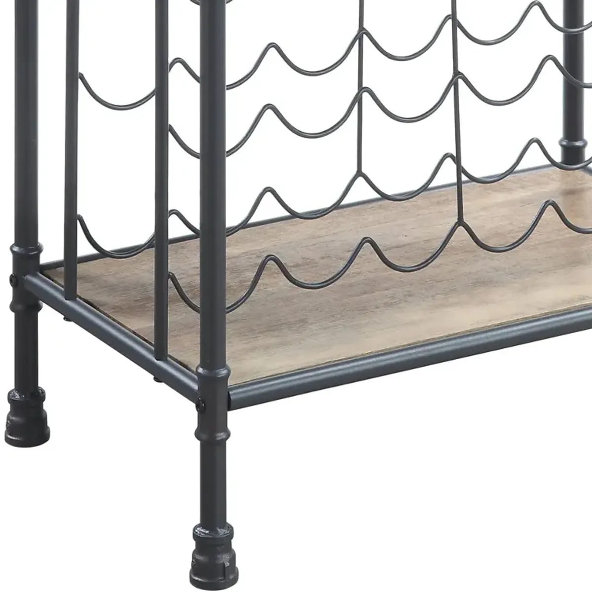 Brantley - Wine Rack - Gray / Oak