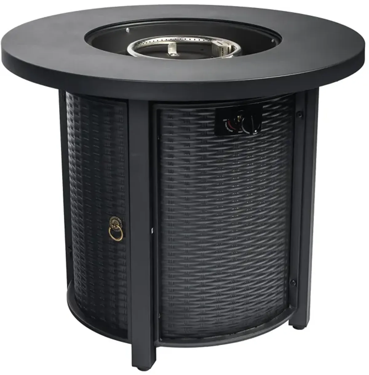 30" Propane Round Fire Table 40000Btu Propane Fire Pit Table - Black