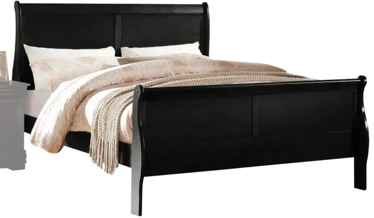 Louis Philippe - Sleigh Style Bed