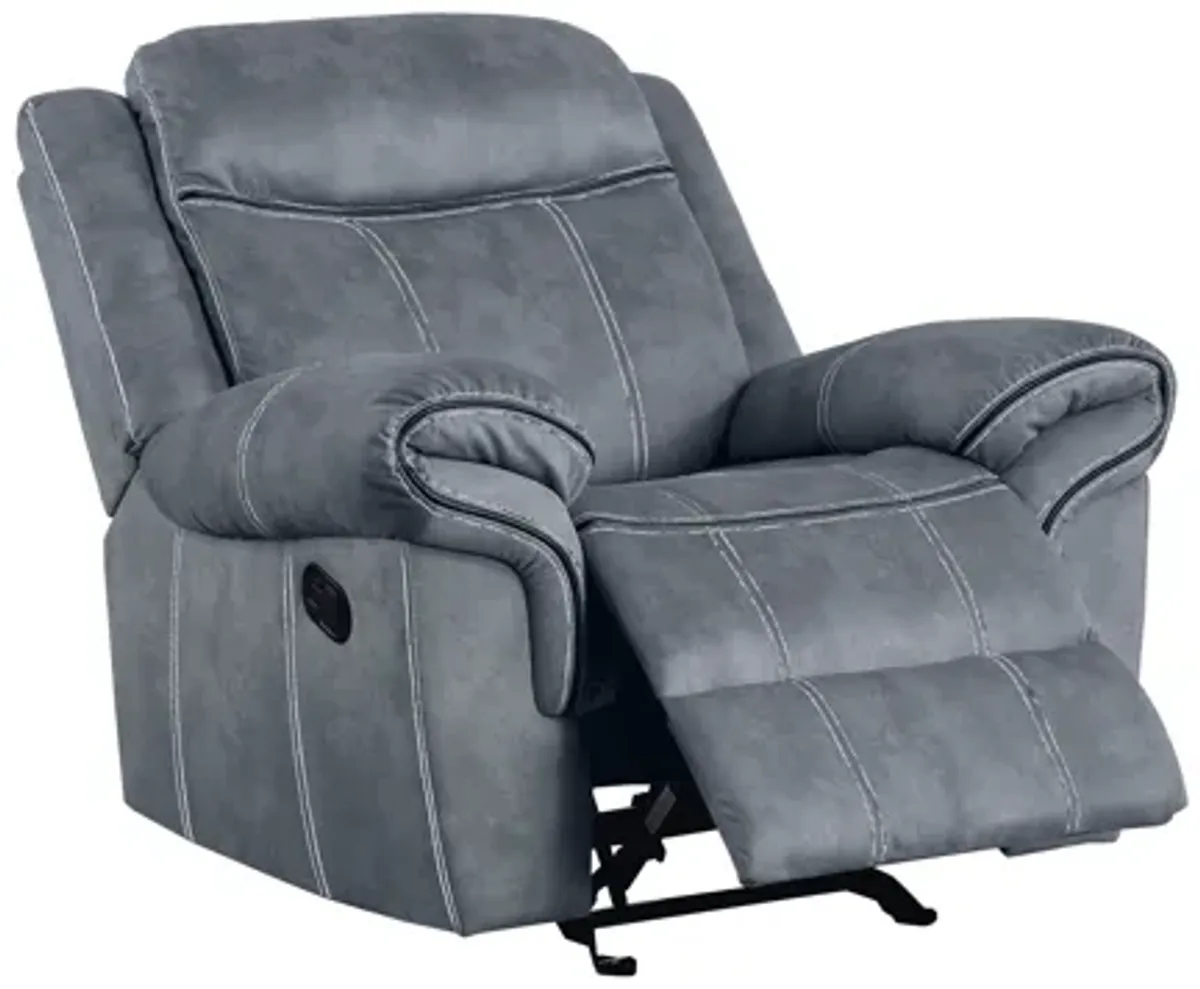 Zubaida - Two Tone Velvet Glider Recliner