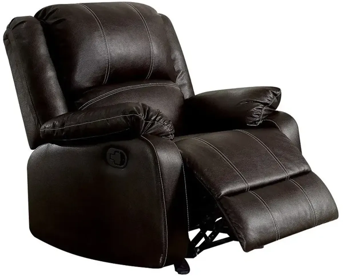 Zuriel - Synthetic Leather 3 Piece Living Room Recliner Set