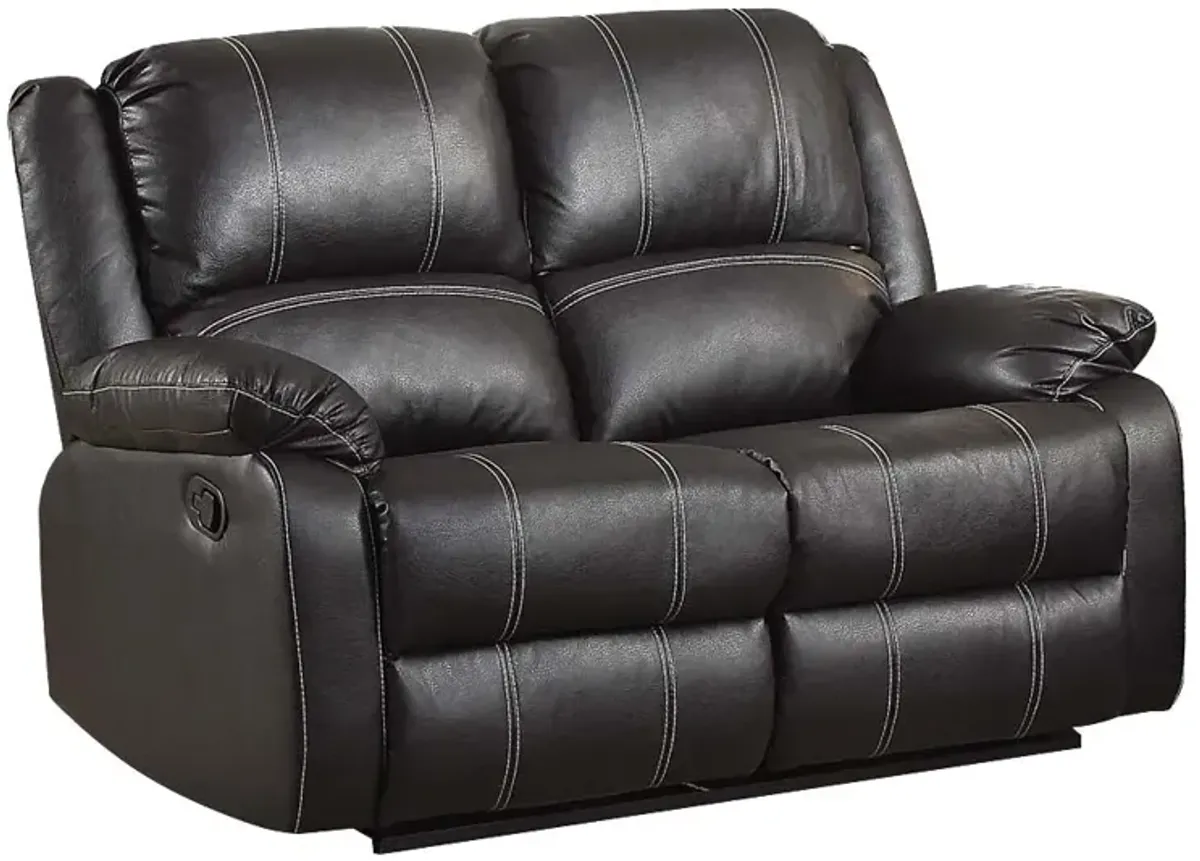 Zuriel - Synthetic Leather 3 Piece Living Room Recliner Set