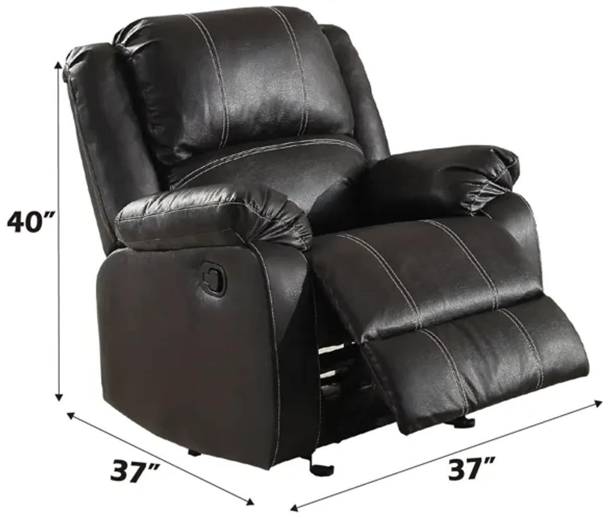 Zuriel - Synthetic Leather 3 Piece Living Room Recliner Set