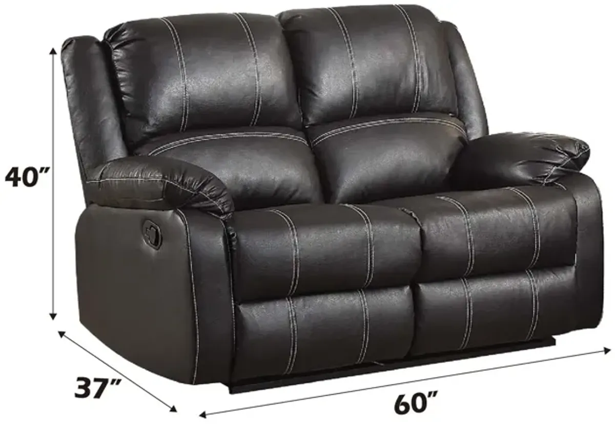 Zuriel - Synthetic Leather 3 Piece Living Room Recliner Set