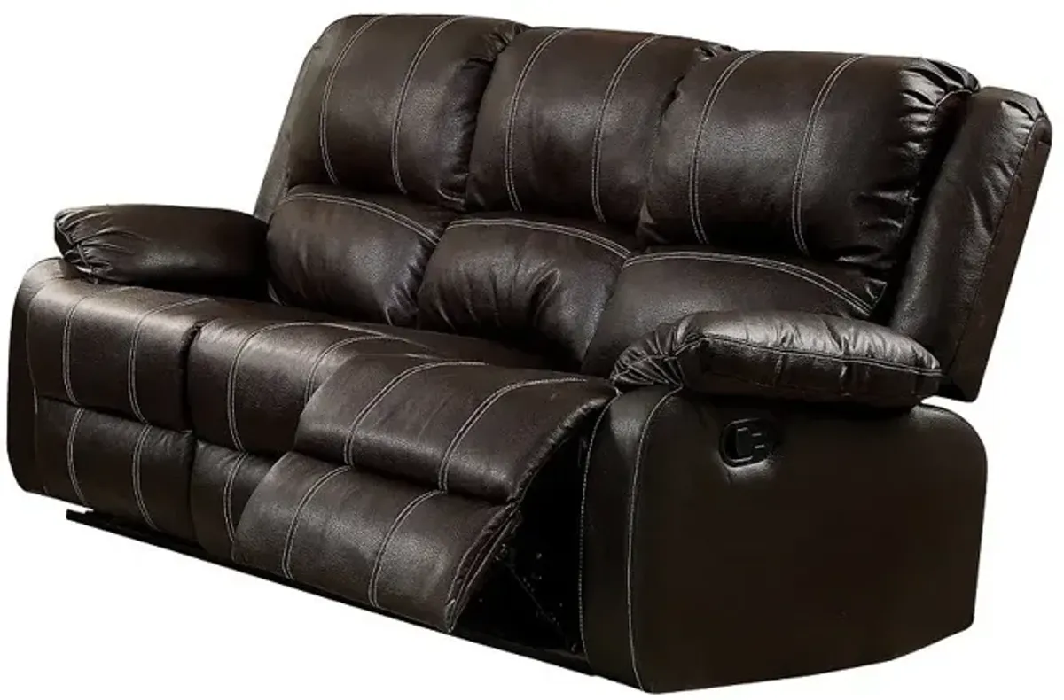 Zuriel - Synthetic Leather 3 Piece Living Room Recliner Set