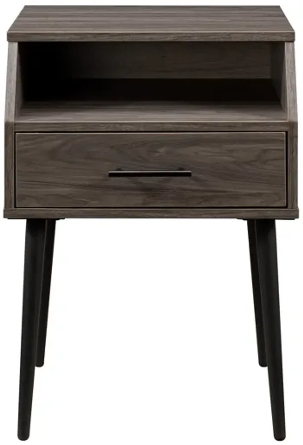 Contemporary Angled Nightstand - Slate Gray