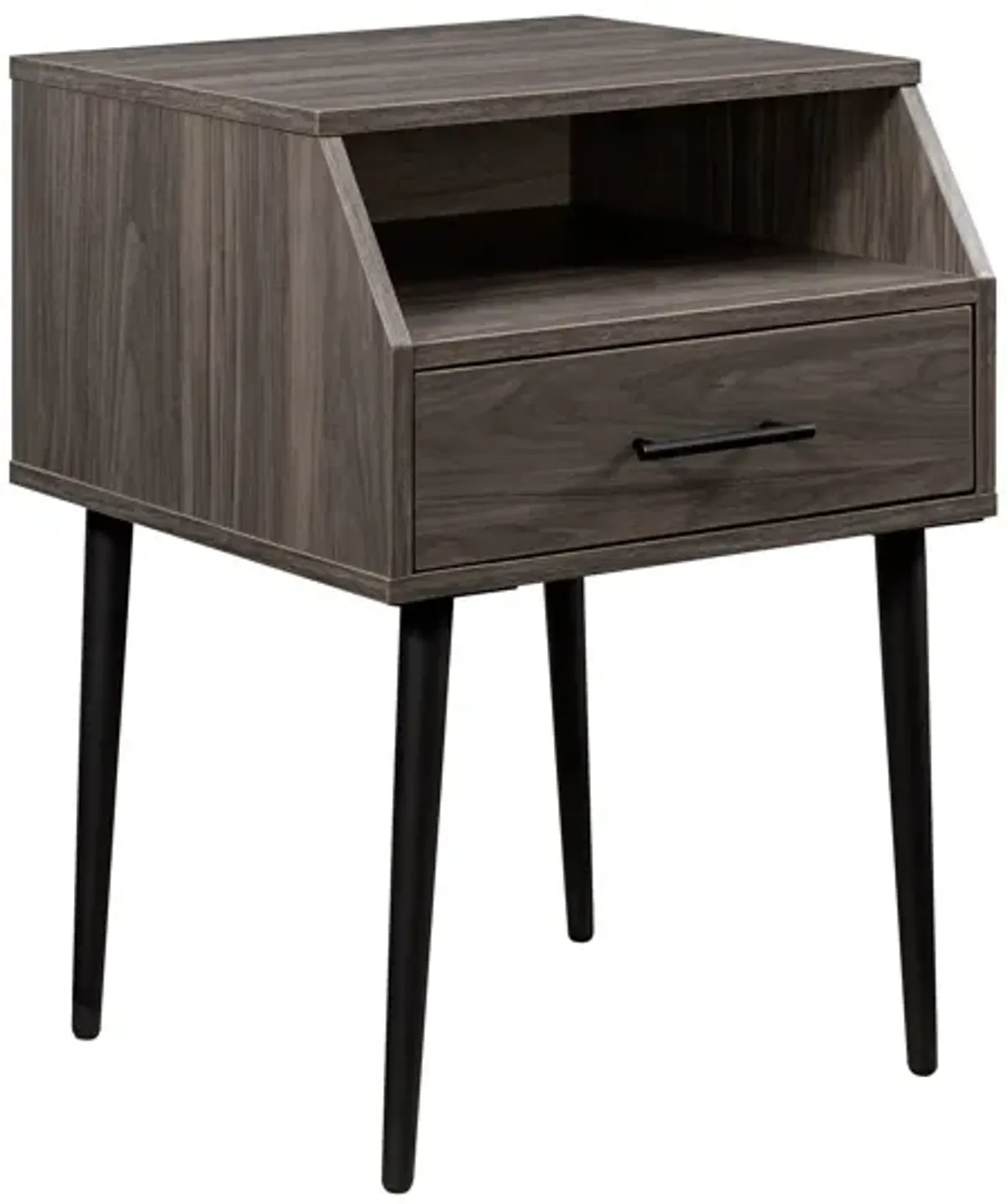 Contemporary Angled Nightstand - Slate Gray