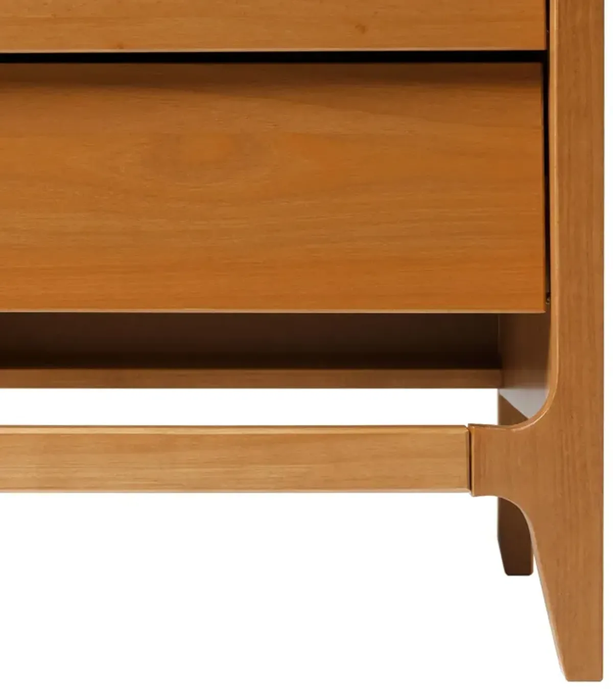 Scandi - Angle Face Solid Wood Nightstand - Caramel