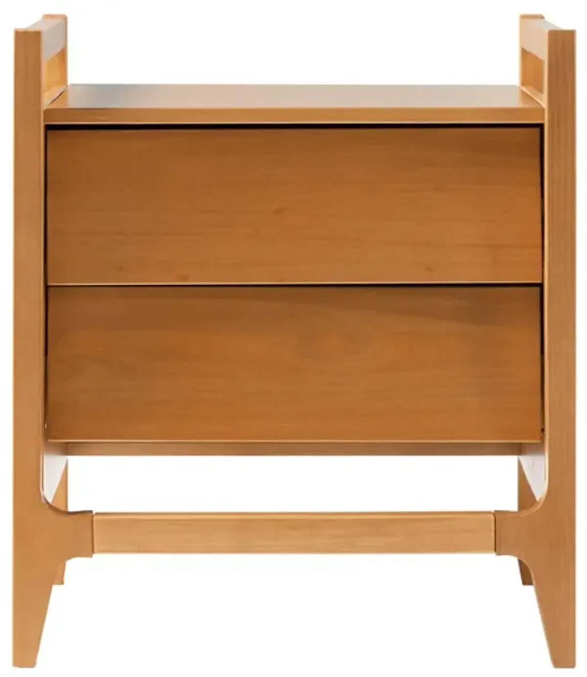 Scandi - Angle Face Solid Wood Nightstand - Caramel