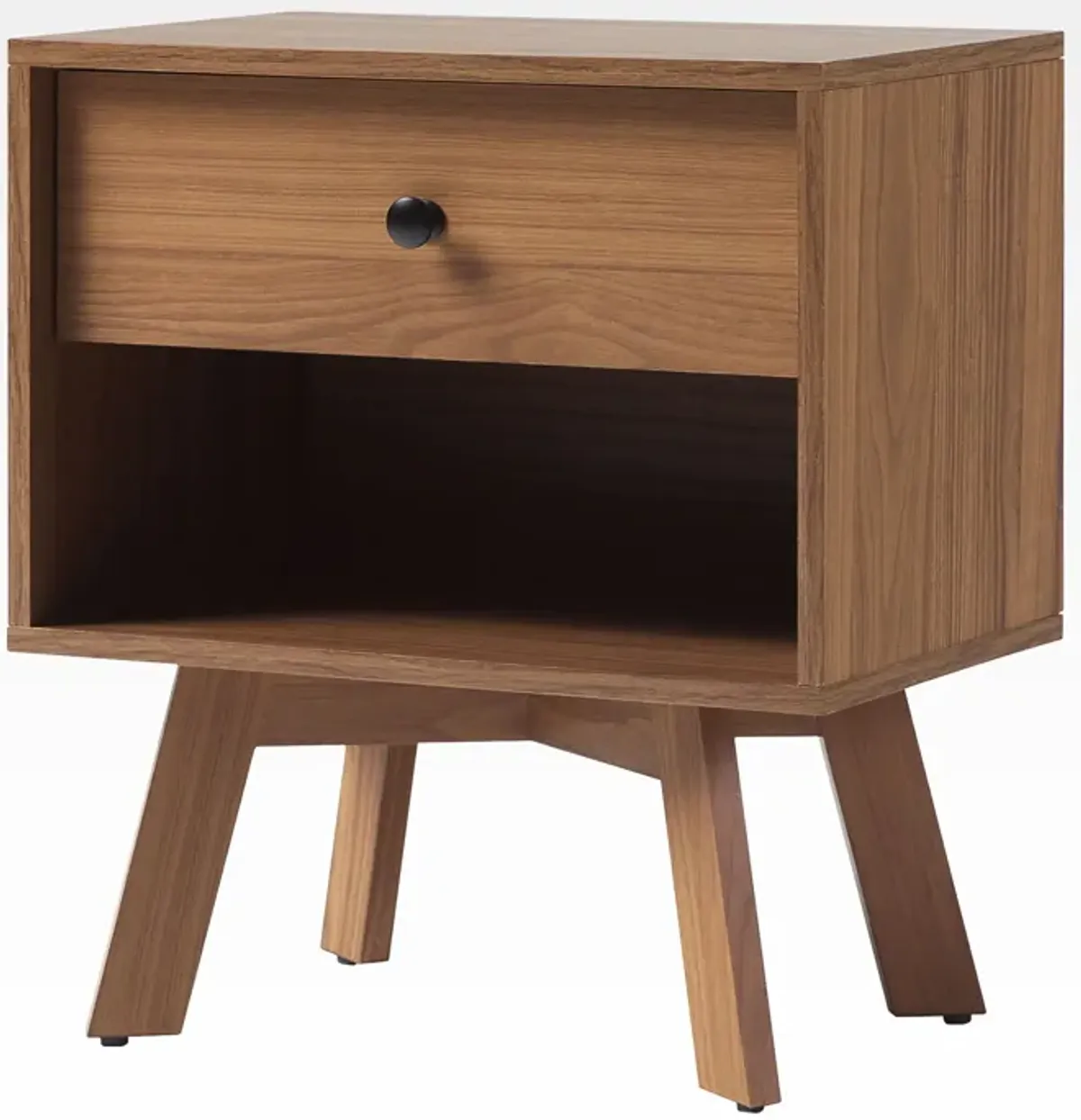 Mid-Century Modern Minimalist 1 Drawer Nightstand