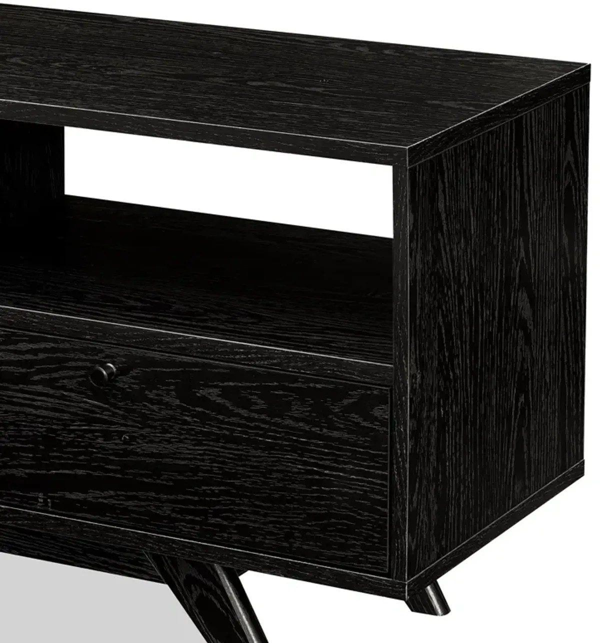 Modern Scandi 3 Door Low Profile TV Stand For TVs Up To 80"