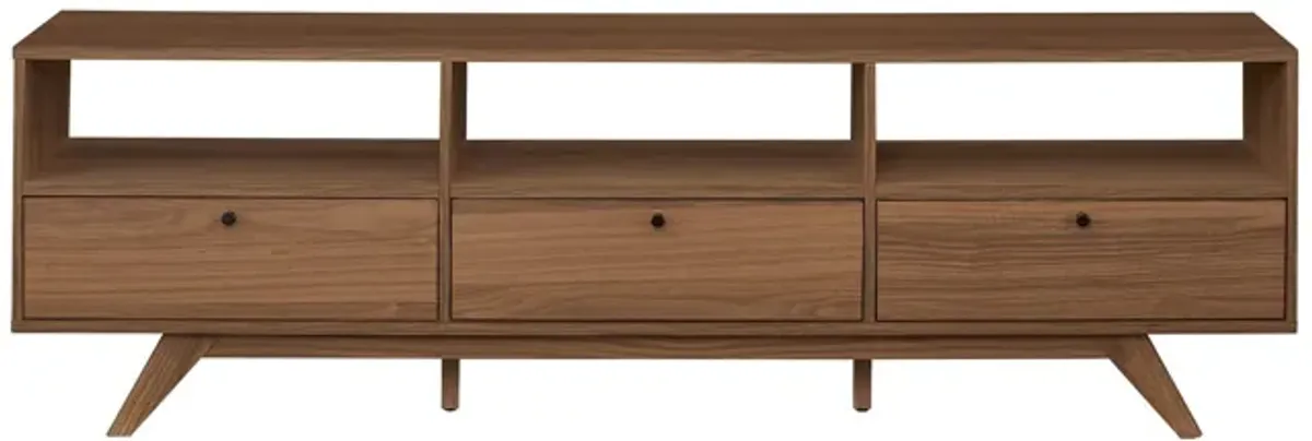 Modern Scandi 3 Door Low Profile TV Stand For TVs Up To 80"