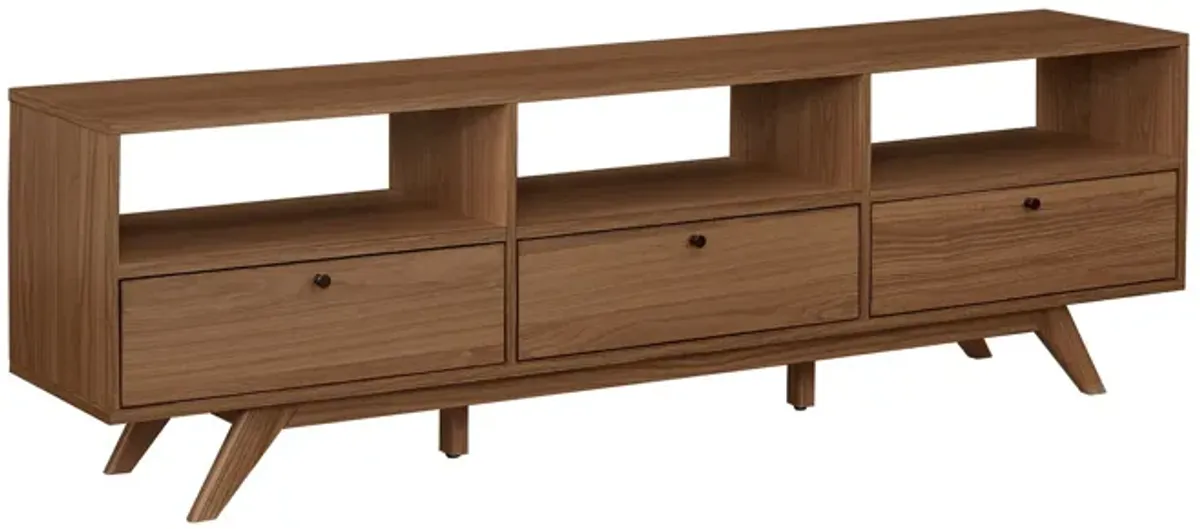 Modern Scandi 3 Door Low Profile TV Stand For TVs Up To 80"