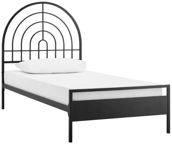 Twin Bed Contemporary Metal Arch - Black