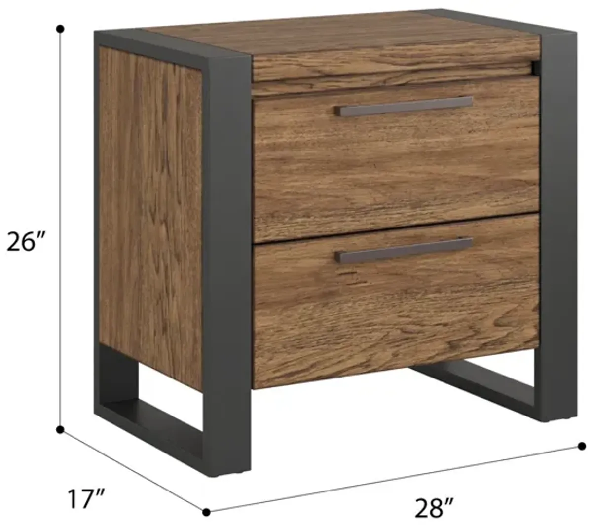 Avant - 2 Drawer Nightstand - Brown