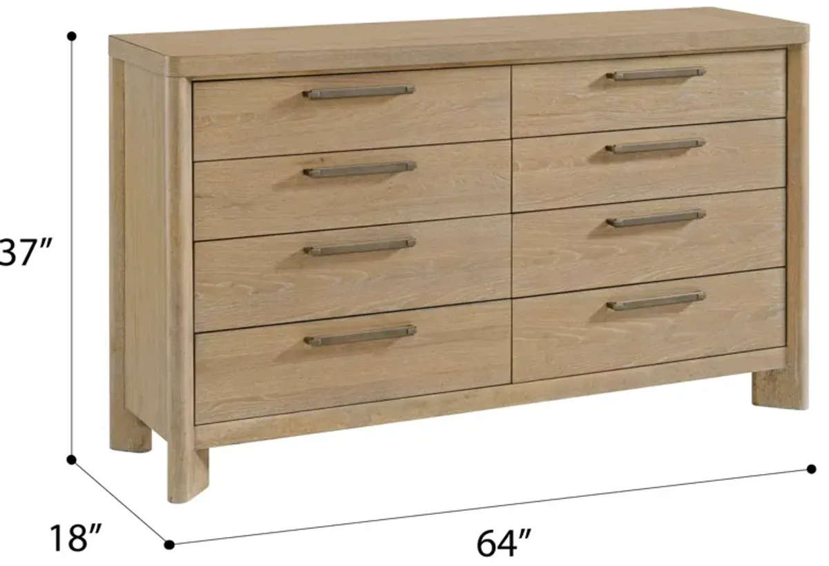 Clove - 8 Drawer Dresser - Tan