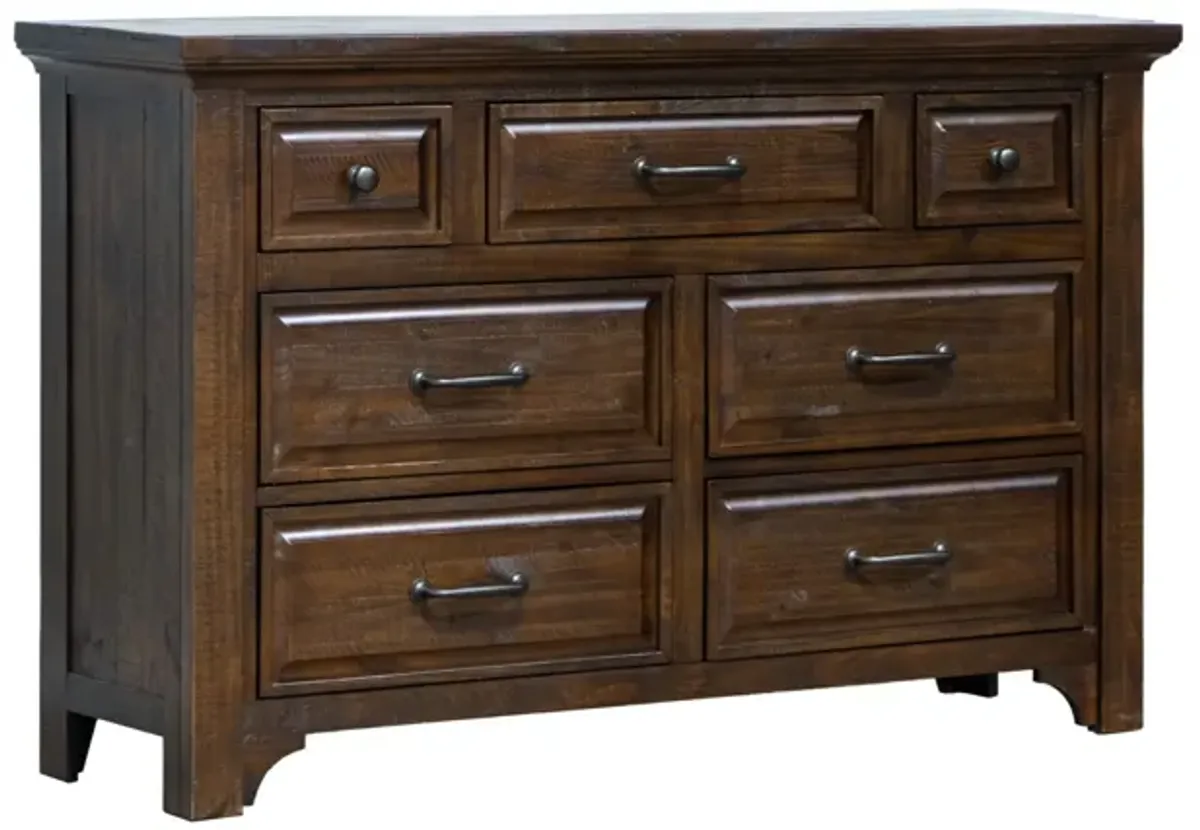 Verna - 7 Drawer Dresser - Brown