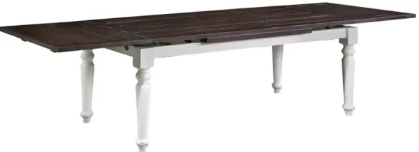 Mountina - Dining Table With Leafs - Brown / White