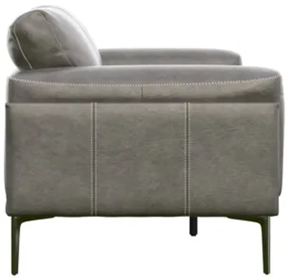 Onyx - Leather Sofa - Gray