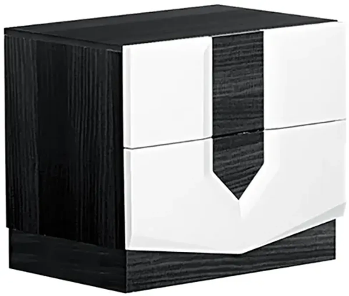 Vios - Zebra High Gloss Nightstand - White