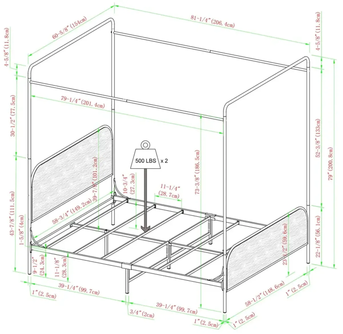 Modern Canopy Bed Frame