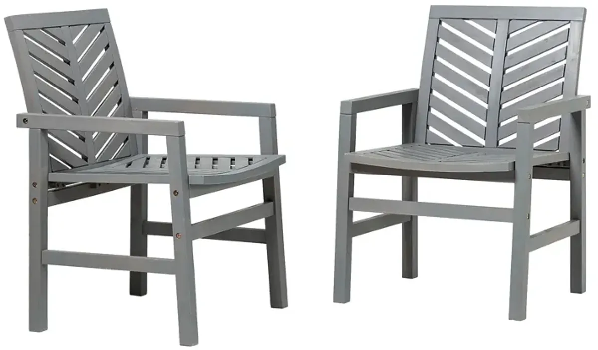 Modern 2 Piece Chevron Patio Chairs