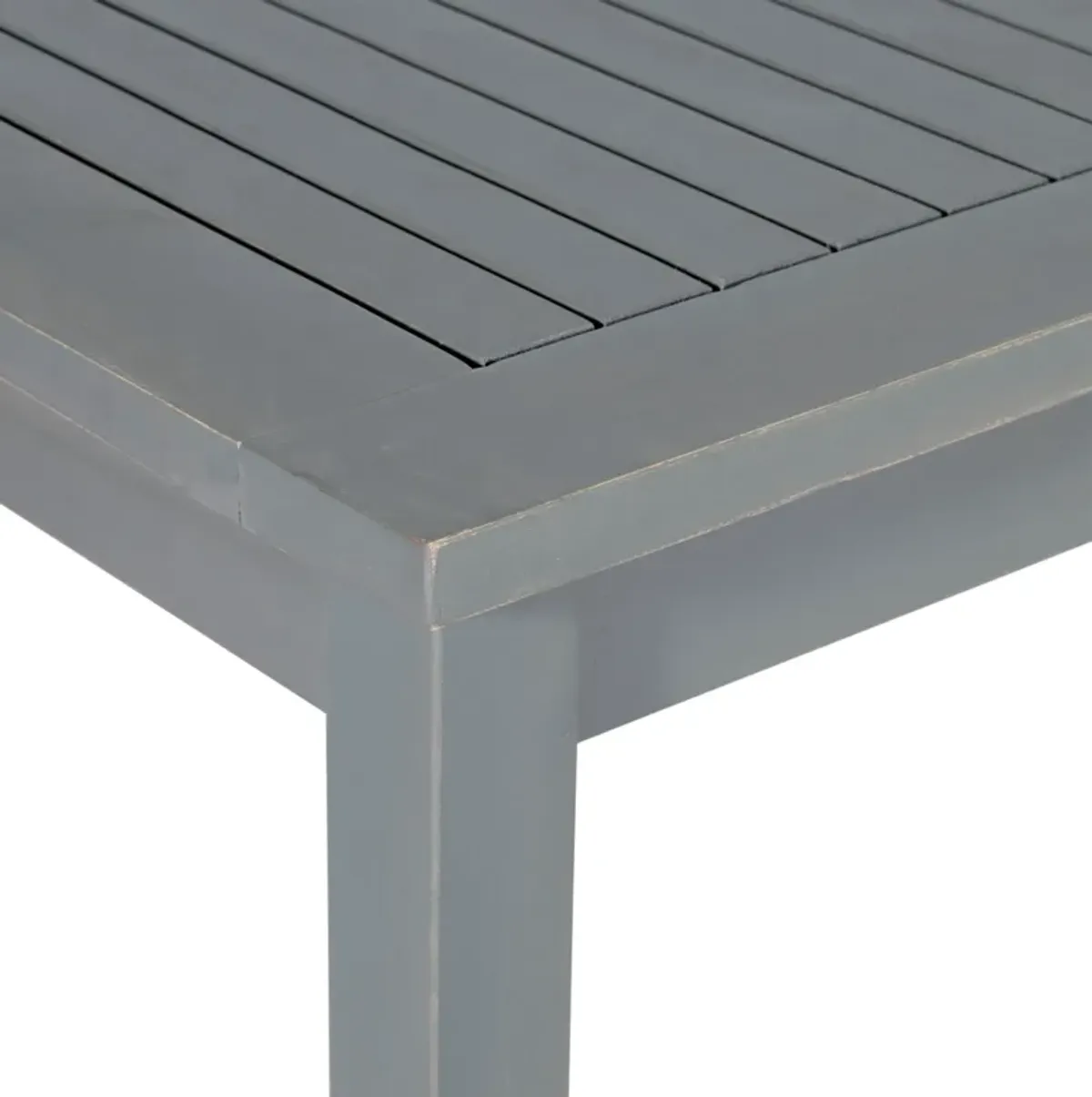 Contemporary Slat Top Acacia Wood Outdoor Dining Table