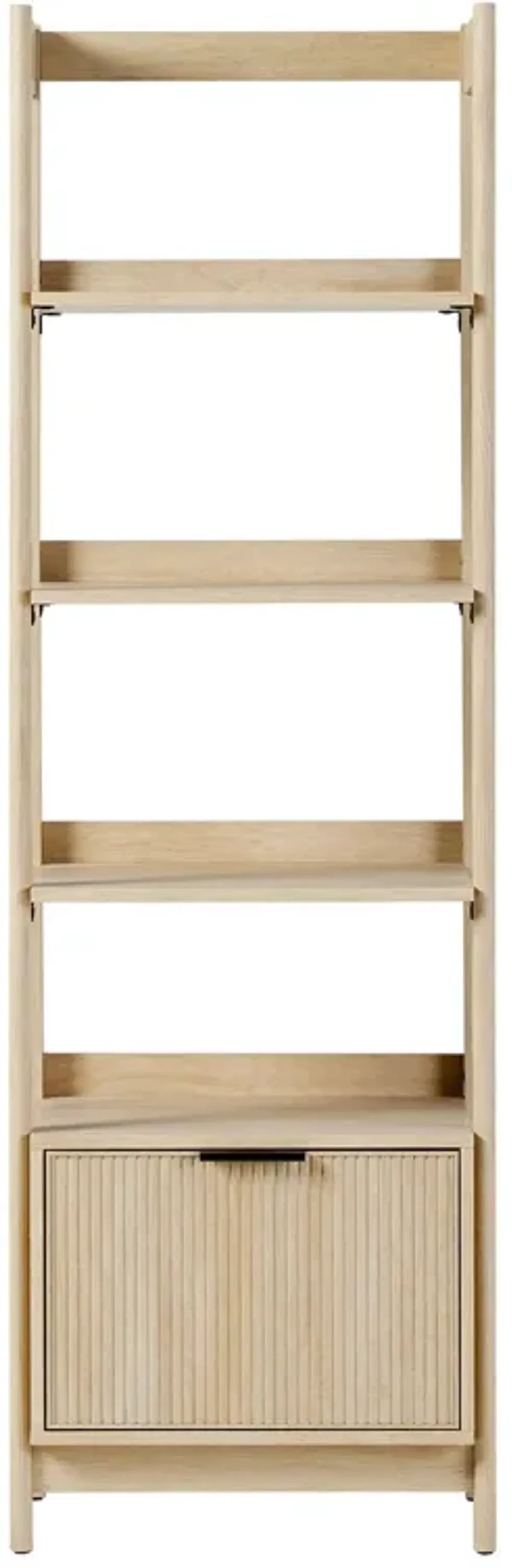 Transitional Narrow Bookshelf With Drawer On Bottom