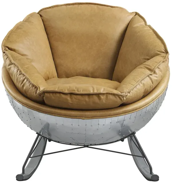 Pippin - Top Grain Leather Rocking Chair - Morocco