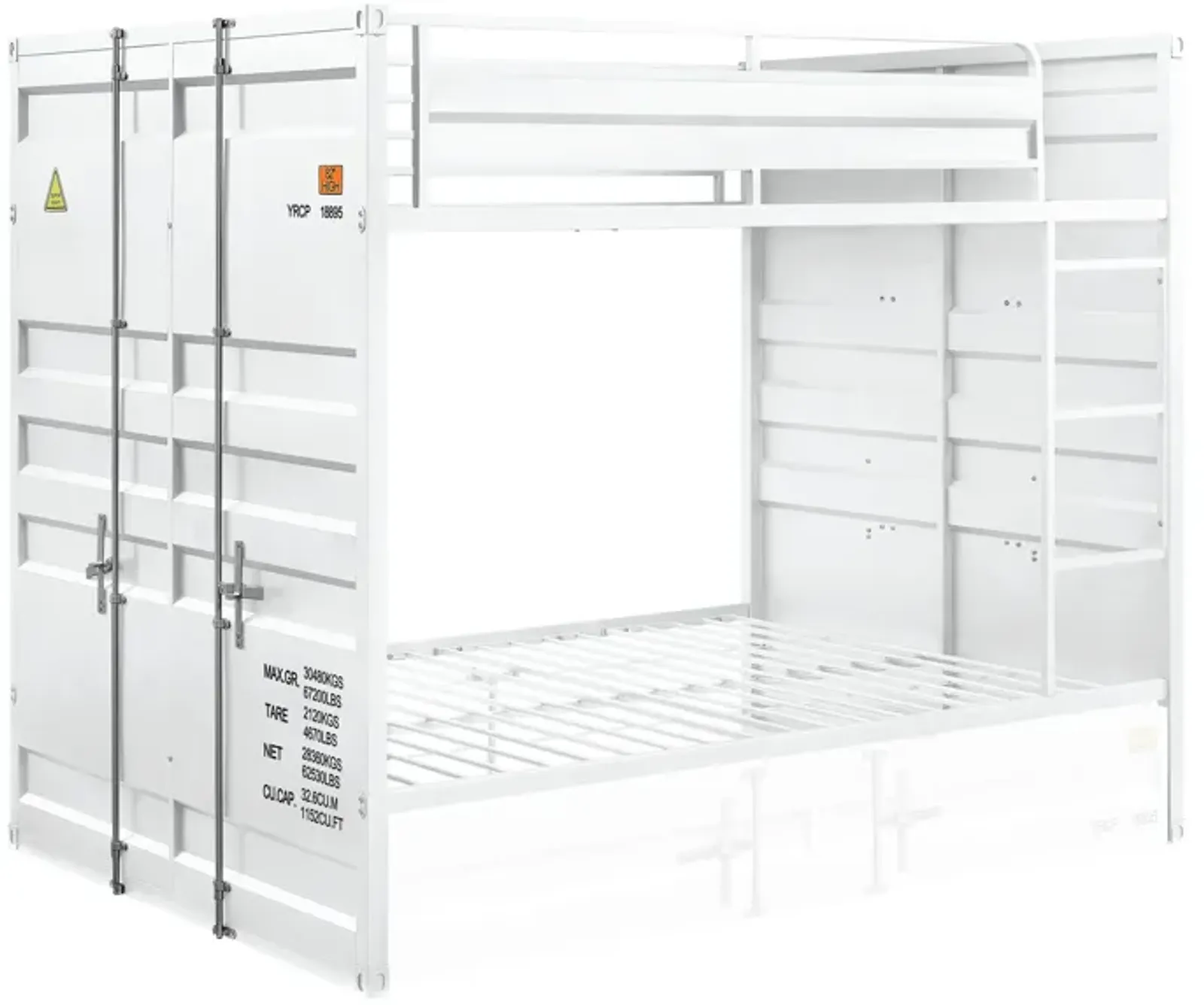 Cargo - Full Bunk Bed With Trundle - White