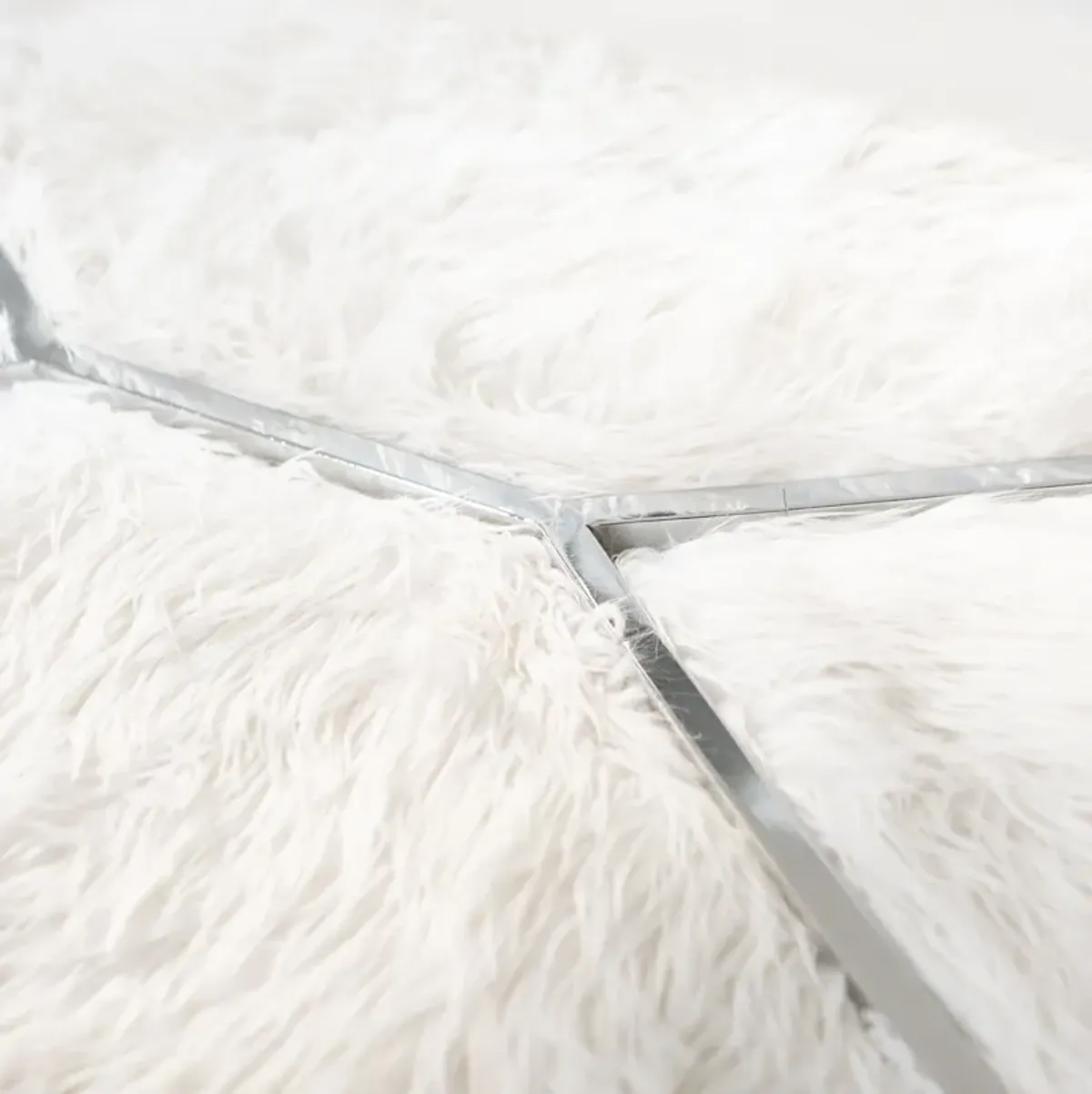 Modern Glam Metal And Faux Marble Coffee Table