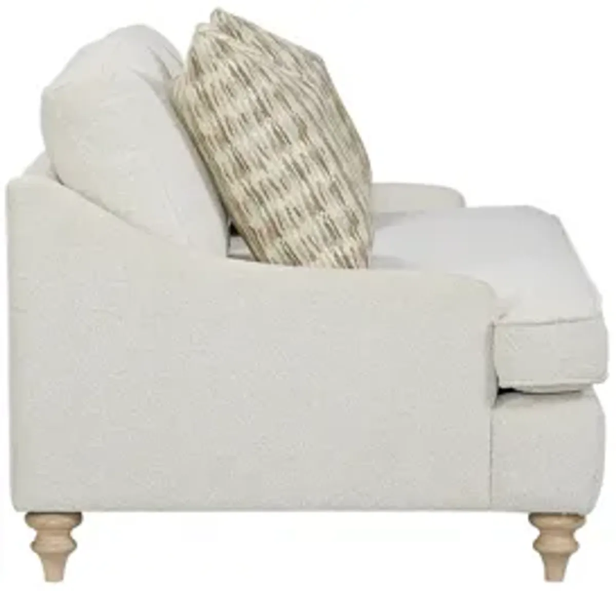 Loveseat Reversable Cushion With 2 Pillows - Off White