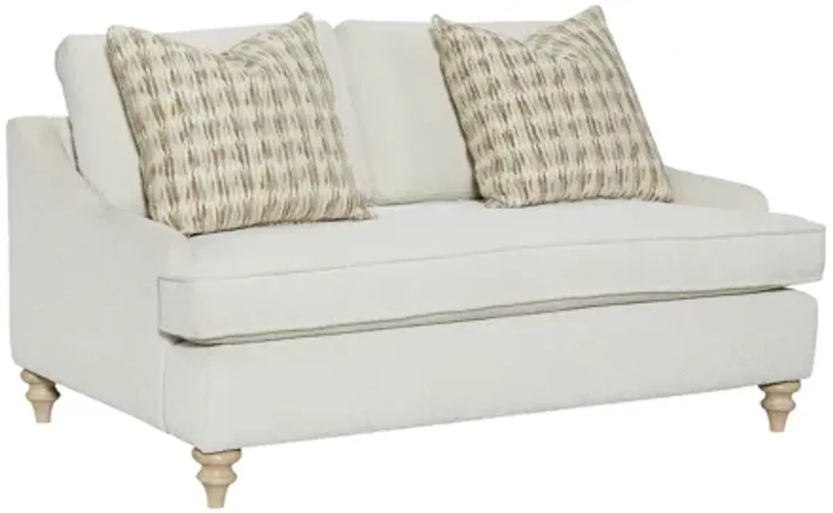 Loveseat Reversable Cushion With 2 Pillows - Off White