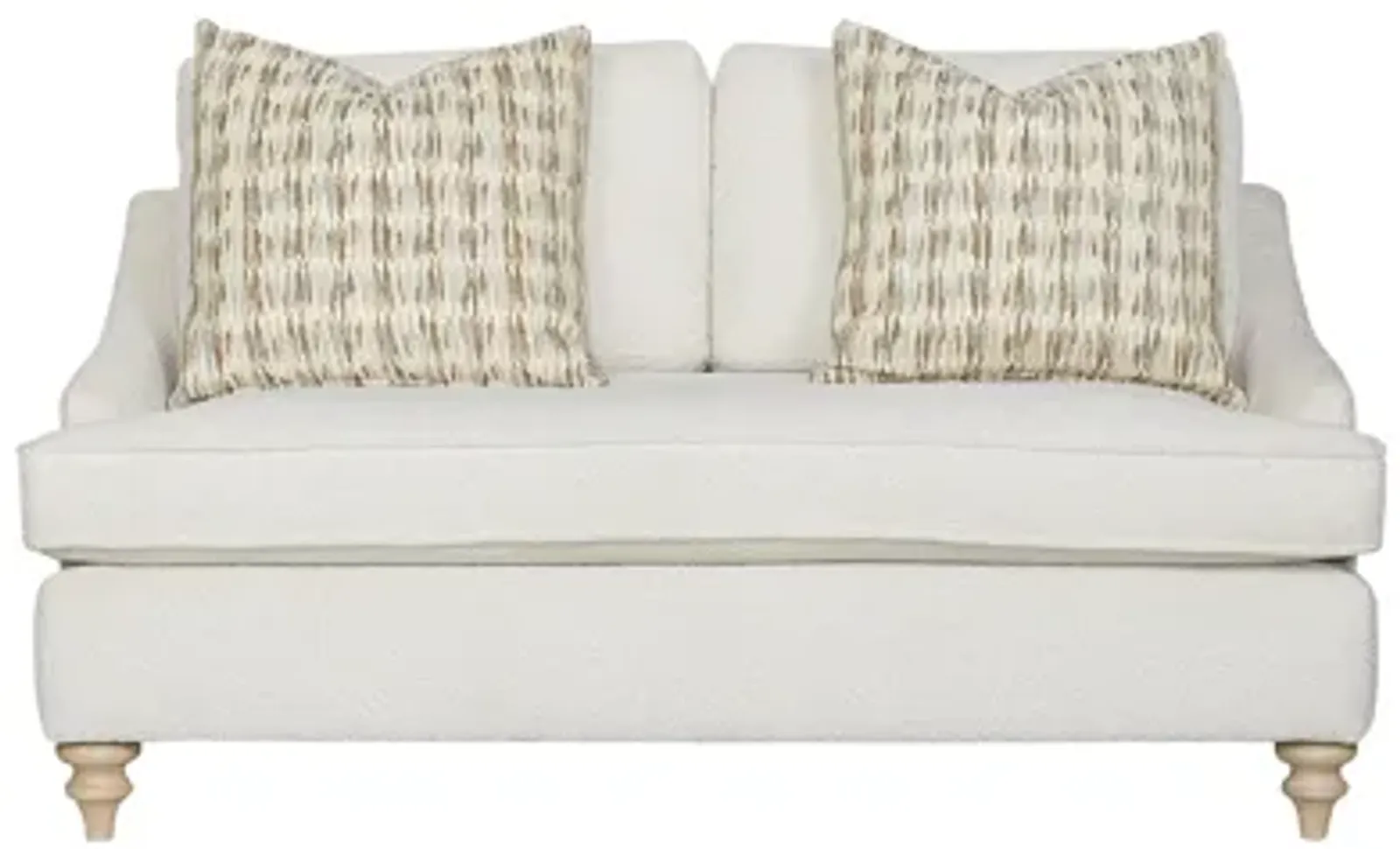 Loveseat Reversable Cushion With 2 Pillows - Off White