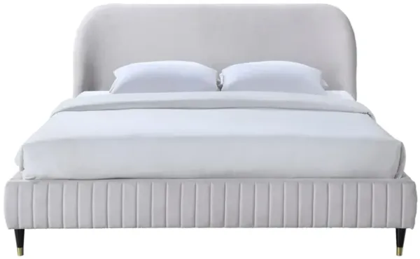 Queen Upholstered Bed - Beige